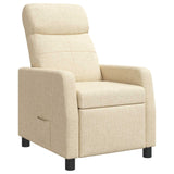 Vidaxl relaxfauteuil crèmekleurig stof