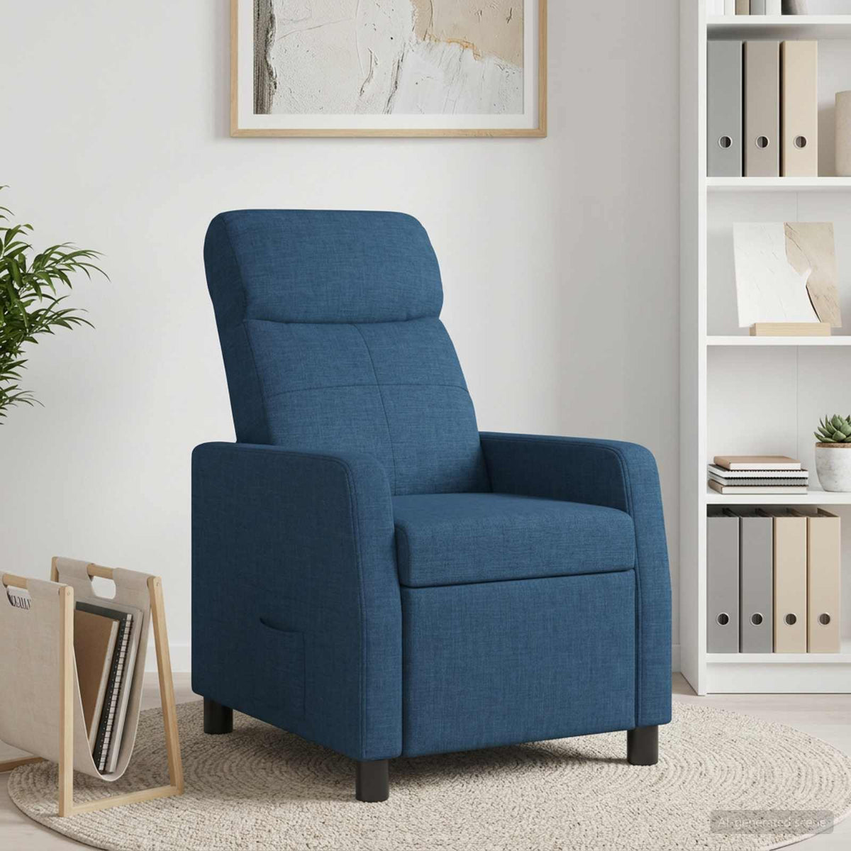 Vidaxl relaxfauteuil blauw stof