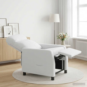 Vidaxl relaxfauteuil wit stof