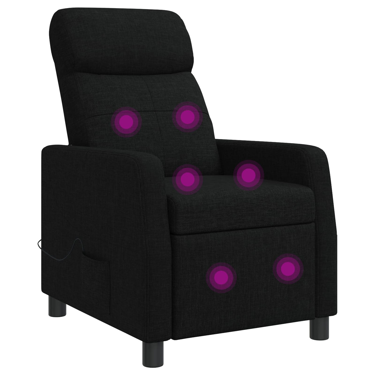 Vidaxl massage recliner zwart stof