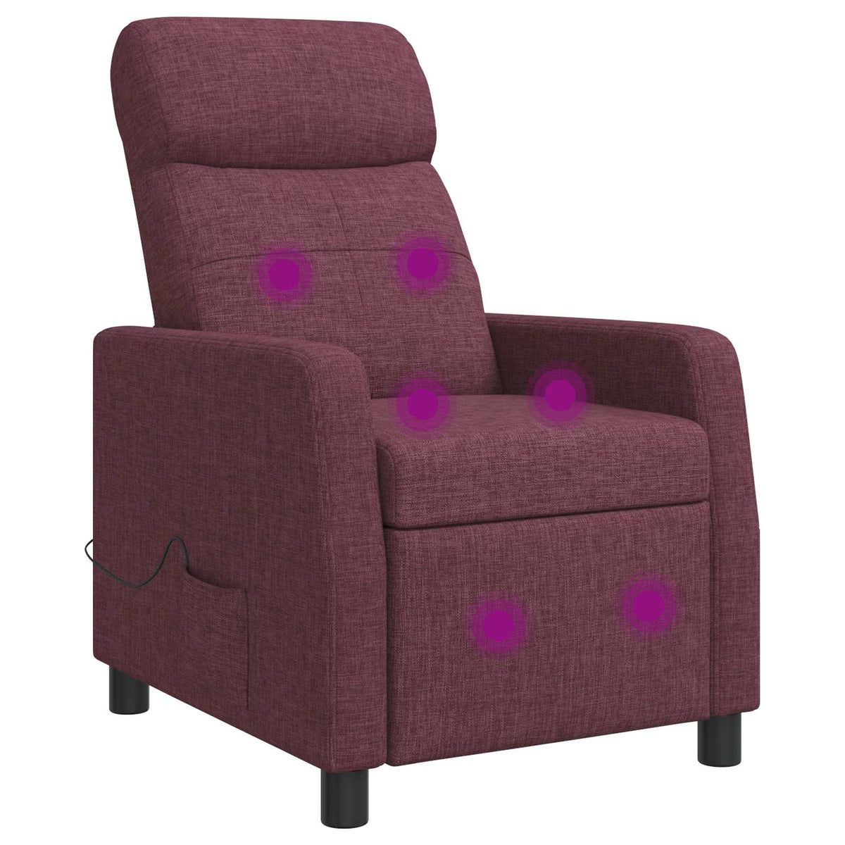 Vidaxl massage recliner paars stof