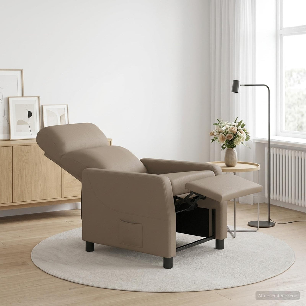 Vidaxl relaxfauteuil cappuccino kunstleer