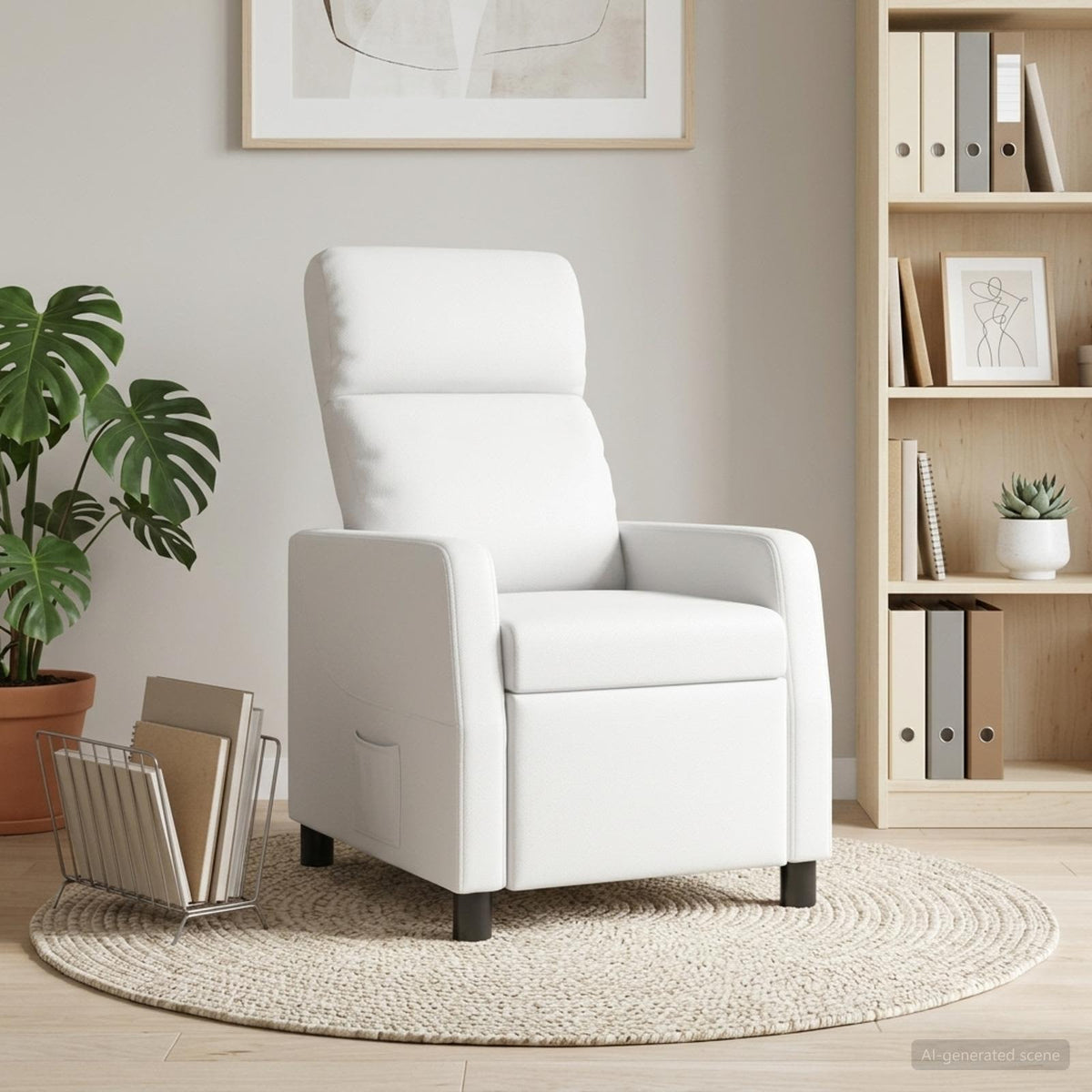 Vidaxl relaxfauteuil wit kunstleer