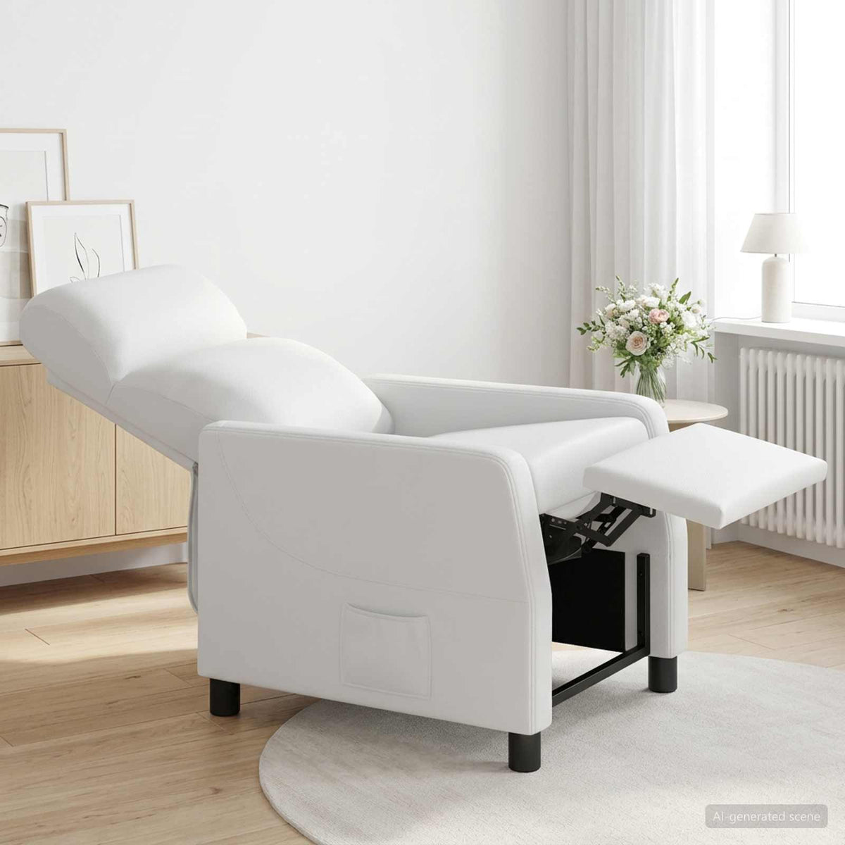 Vidaxl relaxfauteuil wit kunstleer