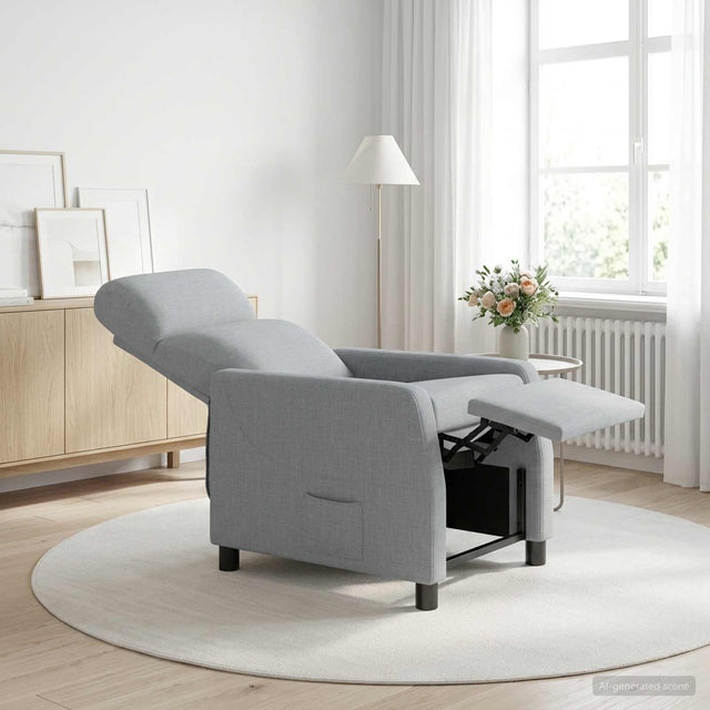 Vidaxl relaxfauteuil lichtgrijs stof