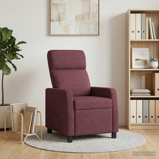 Vidaxl relaxfauteuil paars stof