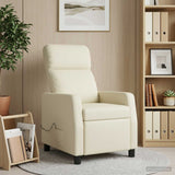 Vidaxl massage recliner crèmekleurig kunstleer