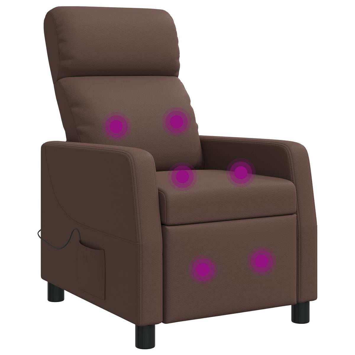 Vidaxl massage recliner bruin kunstleer