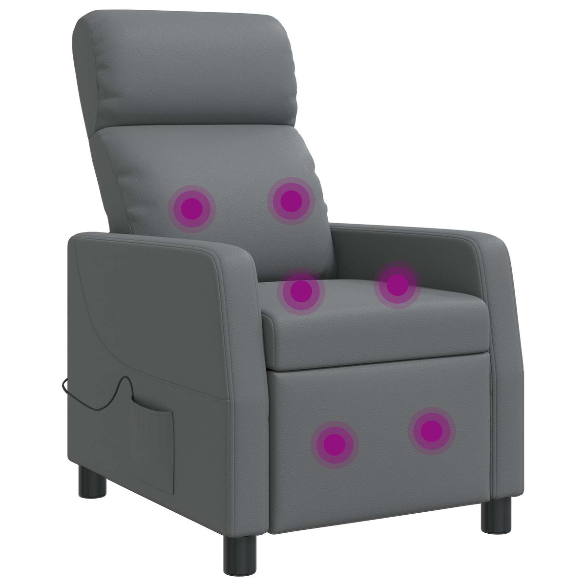 Vidaxl massage recliner grijs kunstleer