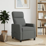 Vidaxl massage recliner donkergrijs stof