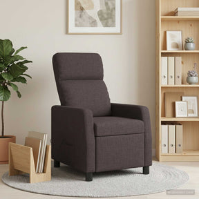 Vidaxl massage recliner donkerbruin stof