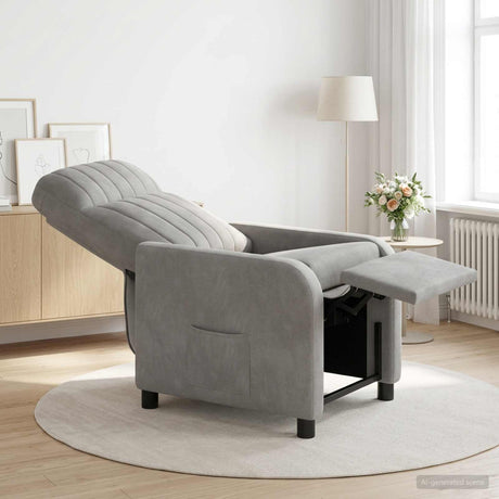 Vidaxl relaxfauteuil lichtgrijs fluweel