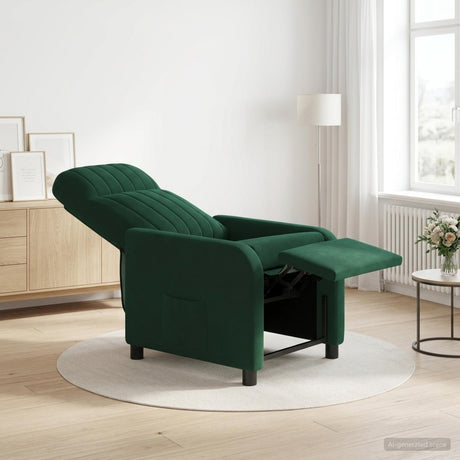 Vidaxl relaxfauteuil donkergroen fluweel