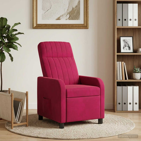 Vidaxl relaxfauteuil wijnrood fluweel