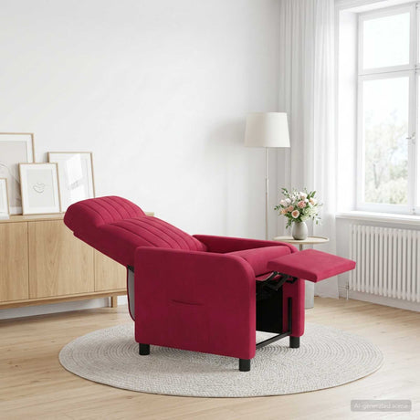 Vidaxl relaxfauteuil wijnrood fluweel