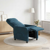 Vidaxl massage recliner blauw fluweel