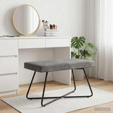Vidaxl bank donkergrijs 80 x 40 x 45 cm fluweel