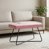 Vidaxl bank roze 80 x 40 x 45 cm fluweel