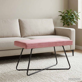 Vidaxl bank roze 80 x 40 x 45 cm fluweel