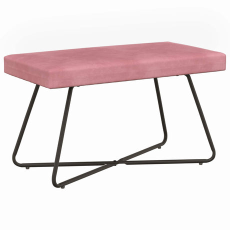 Vidaxl bank roze 80 x 40 x 45 cm fluweel