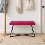 Vidaxl bank wijnrood 80 x 40 x 45 cm fluweel