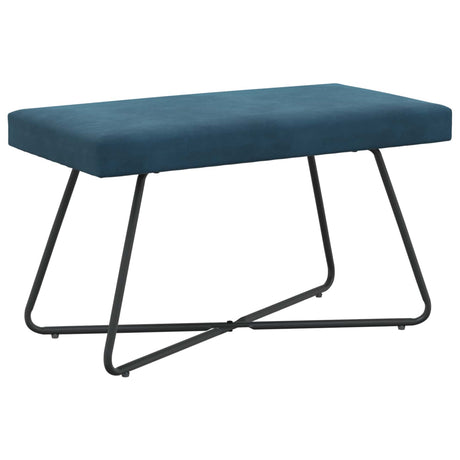 Vidaxl bank blauw 80 x 40 x 45 cm fluweel