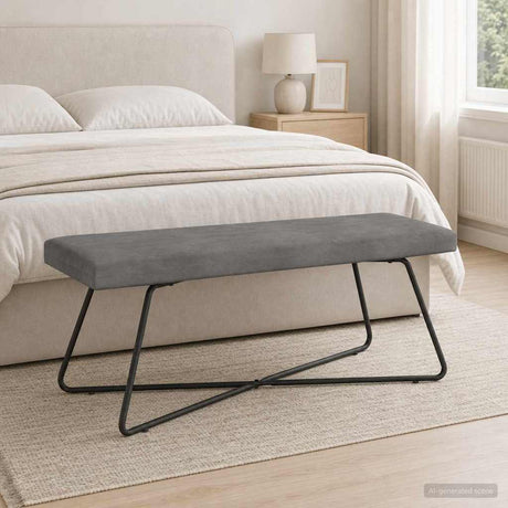 Vidaxl bank donkergrijs 110 x 40 x 45 cm fluweel