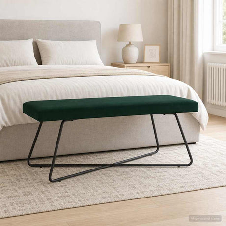Vidaxl bank donkergroen 110 x 40 x 45 cm fluweel