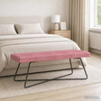 Vidaxl bank roze 110 x 40 x 45 cm fluweel