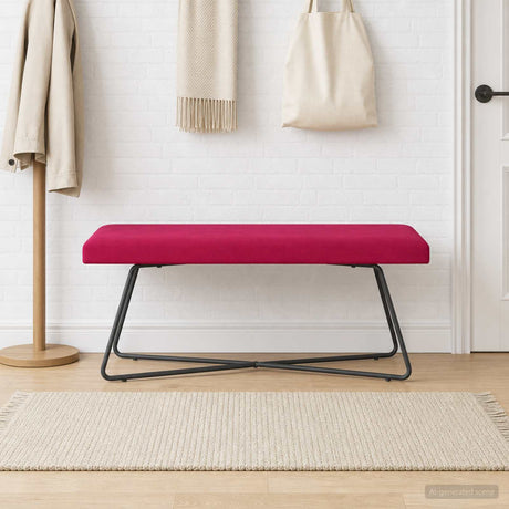 Vidaxl bank wijnrood 110 x 40 x 45 cm fluweel