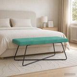 Vidaxl bank turquoise 110 x 40 x 45 cm fluweel