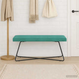 Vidaxl bank turquoise 110 x 40 x 45 cm fluweel