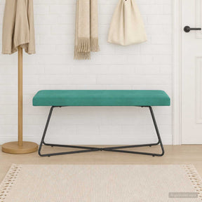 Vidaxl bank turquoise 110 x 40 x 45 cm fluweel