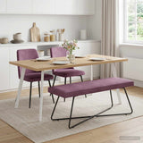 Vidaxl bank paars 110 x 40 x 45 cm fluweel