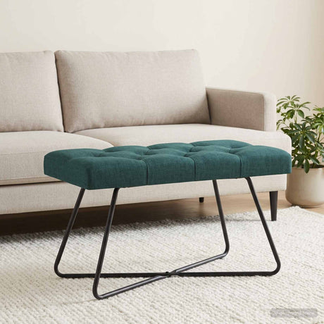 Vidaxl bank met knoopverstelling donkergroen 80 x 40 x 46 cm stof