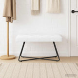 Vidaxl bank met knoopverstelling wit 80 x 40 x 46 cm stof