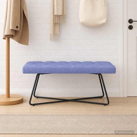 Vidaxl bank met knoopverstelling jeans blauw 110 x 40 x 46 cm stof