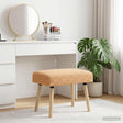 Vidaxl bank effen beige 60 x 40 x 45 cm bouclé