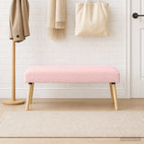 Vidaxl bank effen roze 110 x 40 x 46 cm bouclé