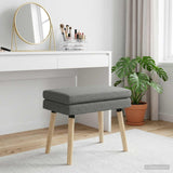 Vidaxl dubbel laagige bank donkergrijs 60 x 40 x 46 cm stof
