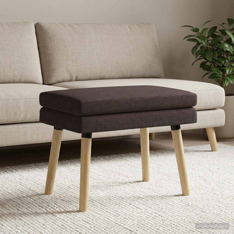 Vidaxl dubbel laagige bank donkerbruin 60 x 40 x 46 cm stof