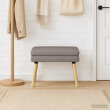 Vidaxl dubbel laagige bank taupe 60 x 40 x 46 cm stof