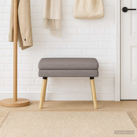 Vidaxl dubbel laagige bank taupe 60 x 40 x 46 cm stof