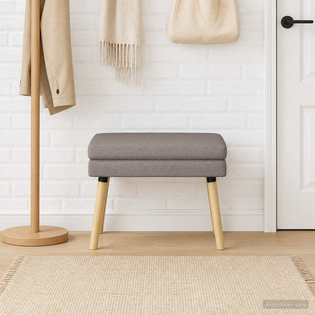 Vidaxl dubbel laagige bank taupe 60 x 40 x 46 cm stof