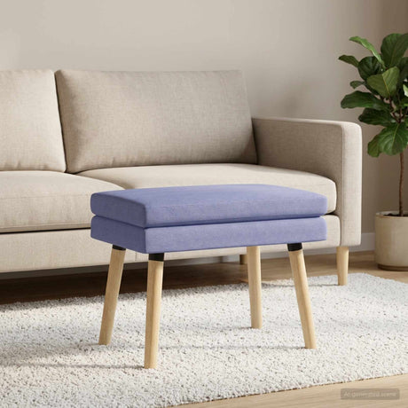 Vidaxl dubbel laagige bank jeans blauw 60 x 40 x 46 cm stof