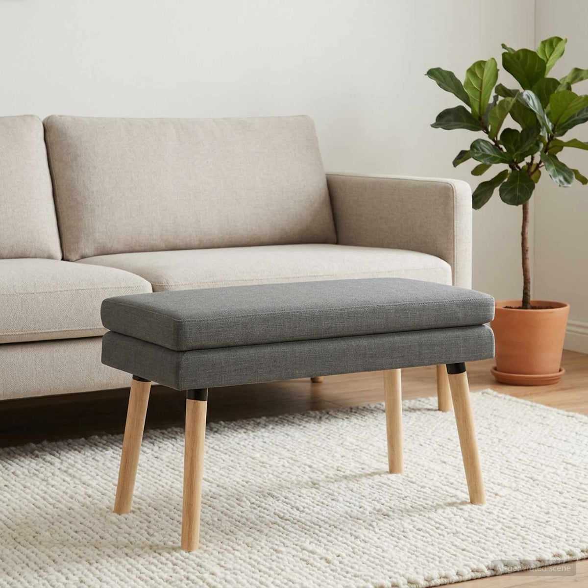 Vidaxl dubbel laagige bank donkergrijs 80 x 40 x 47 cm stof