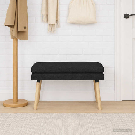 Vidaxl dubbel laagige bank zwart 80 x 40 x 47 cm stof