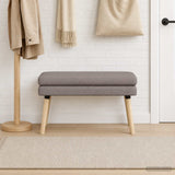 Vidaxl dubbel laagige bank taupe 80 x 40 x 47 cm stof