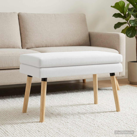 Vidaxl dubbel laagige bank wit 80 x 40 x 47 cm stof