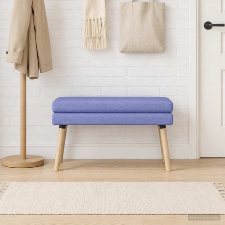 Vidaxl dubbel laagige bank jeans blauw 80 x 40 x 47 cm stof